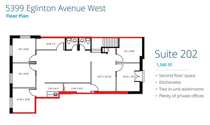 5397 Eglinton Ave W, Toronto, ON for lease Floor Plan- Image 1 of 1