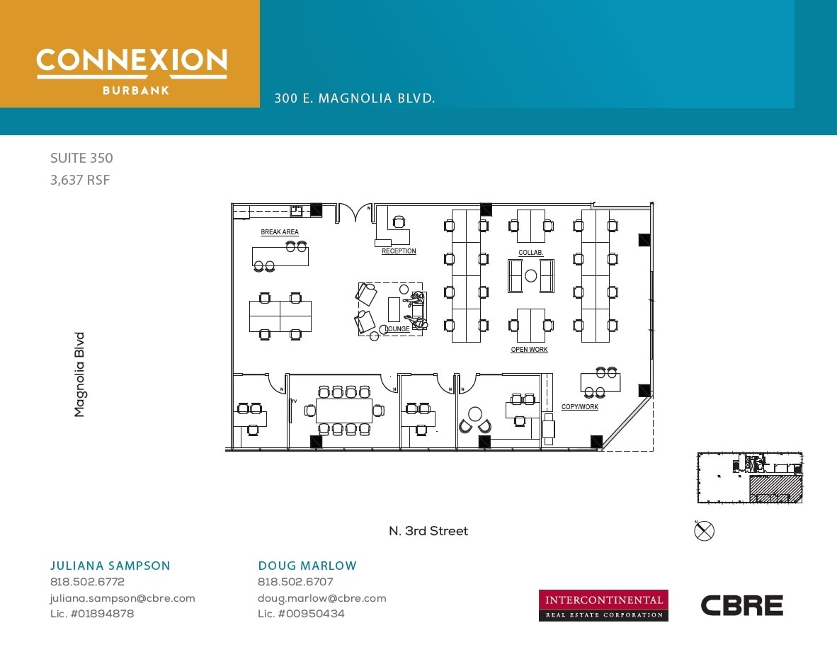 333 N Glenoaks Blvd, Burbank, CA for lease Floor Plan- Image 1 of 2