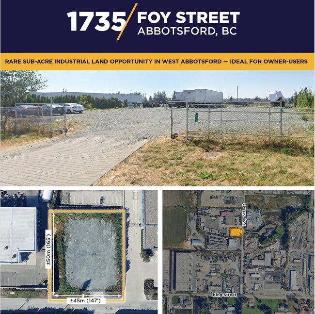 Plus de détails pour 1735 Foy St, Abbotsford, BC - Terrain à vendre