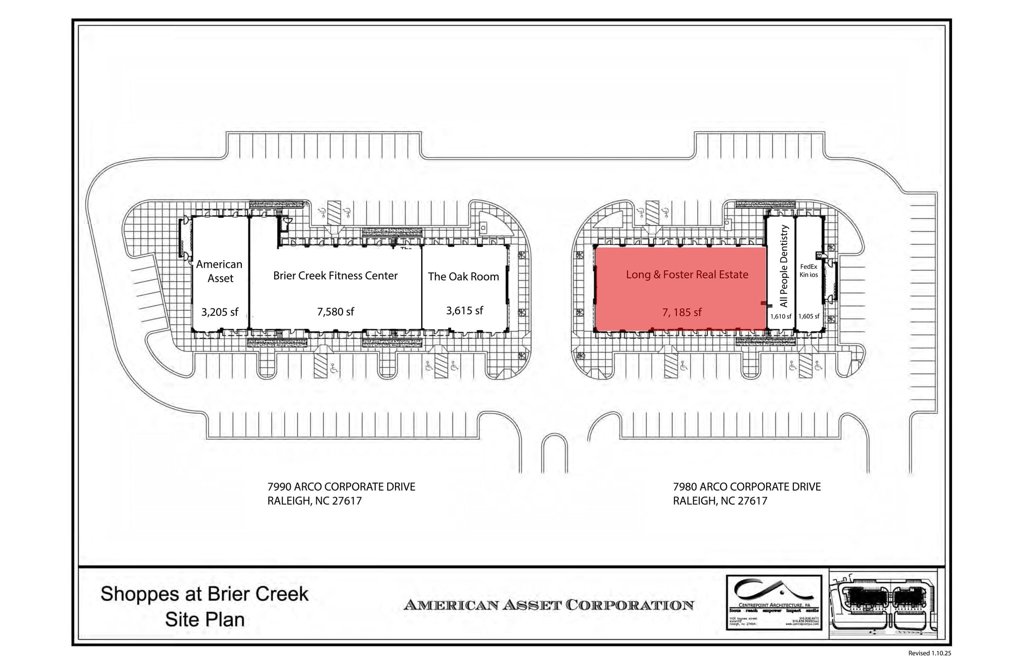 7980-7990 Arco Corporate Dr, Raleigh, NC for lease Site Plan- Image 1 of 19