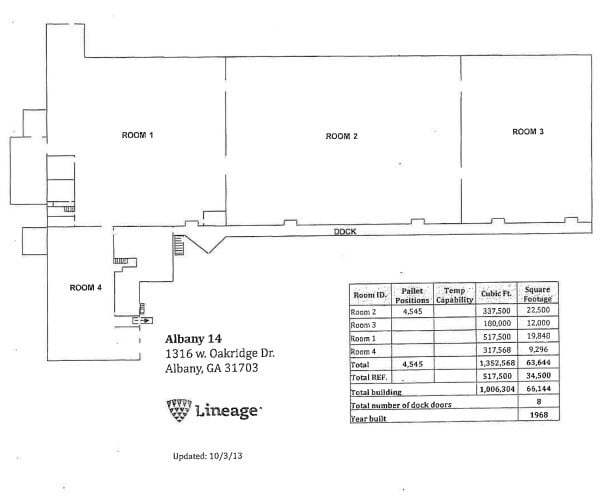 1316 W Oakridge Dr, Albany, GA à vendre - Plan d’étage - Image 2 de 2