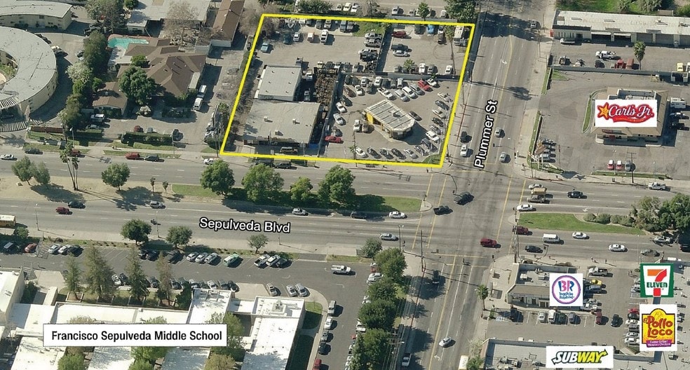 9441-9459 Sepulveda Blvd, North Hills, CA for lease - Aerial - Image 1 of 2