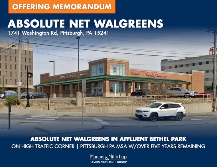 1741 Washington Rd, Pittsburgh, PA à vendre - Photo du bâtiment - Image 1 de 1