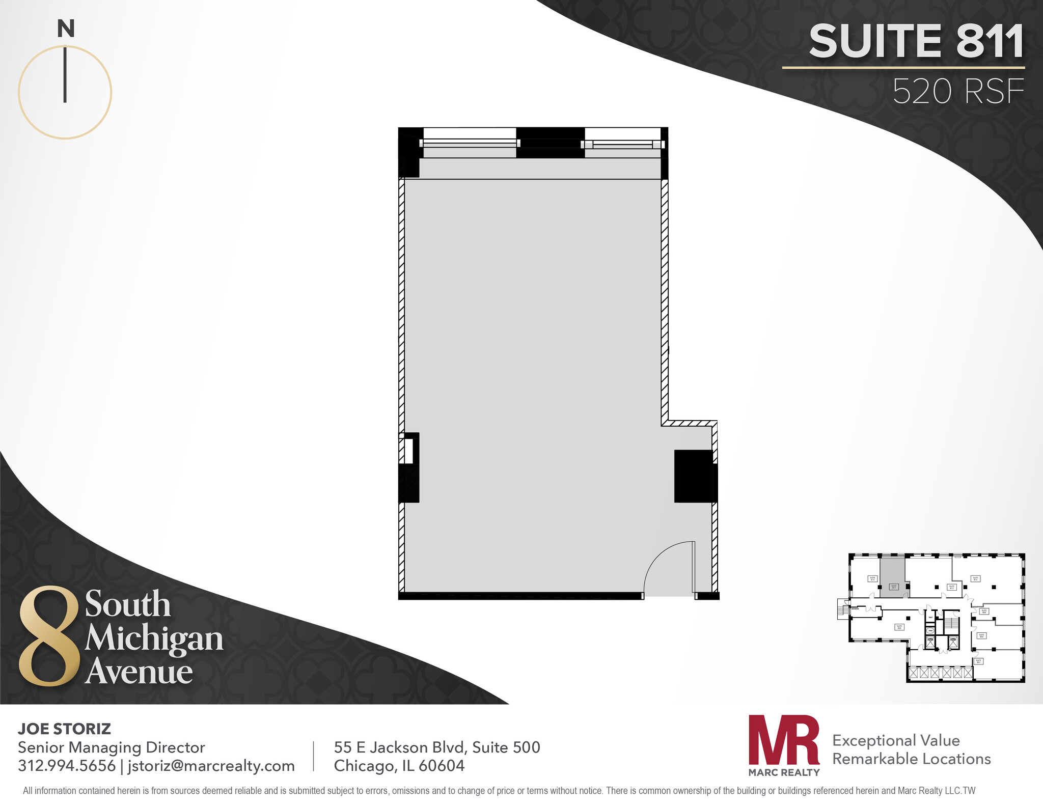 8 S Michigan Ave, Chicago, IL à louer Plan d  tage- Image 1 de 3