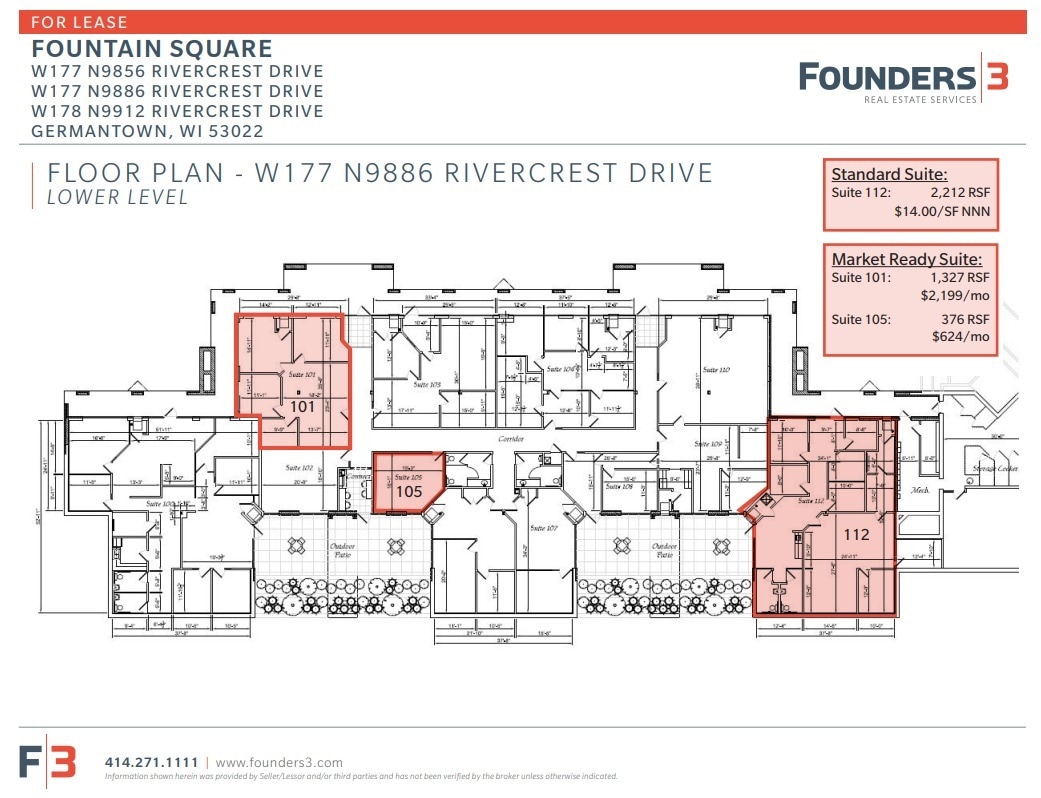 W177N9856-W178 N9912 Rivercrest Dr, Germantown, WI for lease Floor Plan- Image 1 of 1