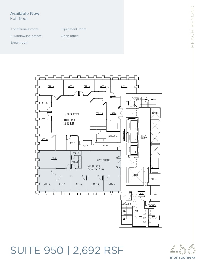 456 Montgomery St, San Francisco, CA à louer Plan d’étage- Image 1 de 1