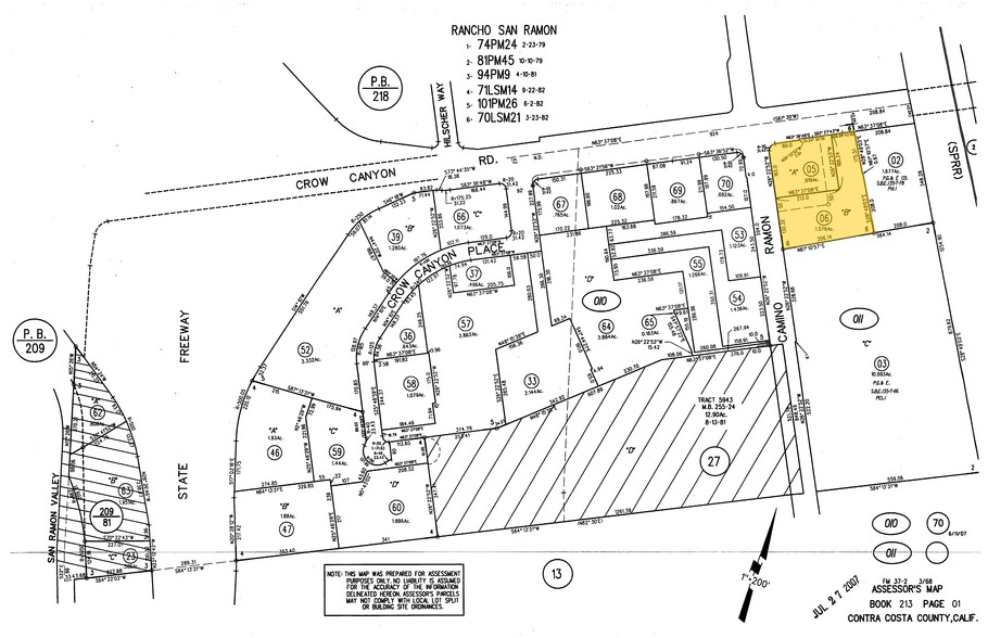 3223 Crow Canyon Rd, San Ramon, CA à vendre - Plan cadastral - Image 2 de 7