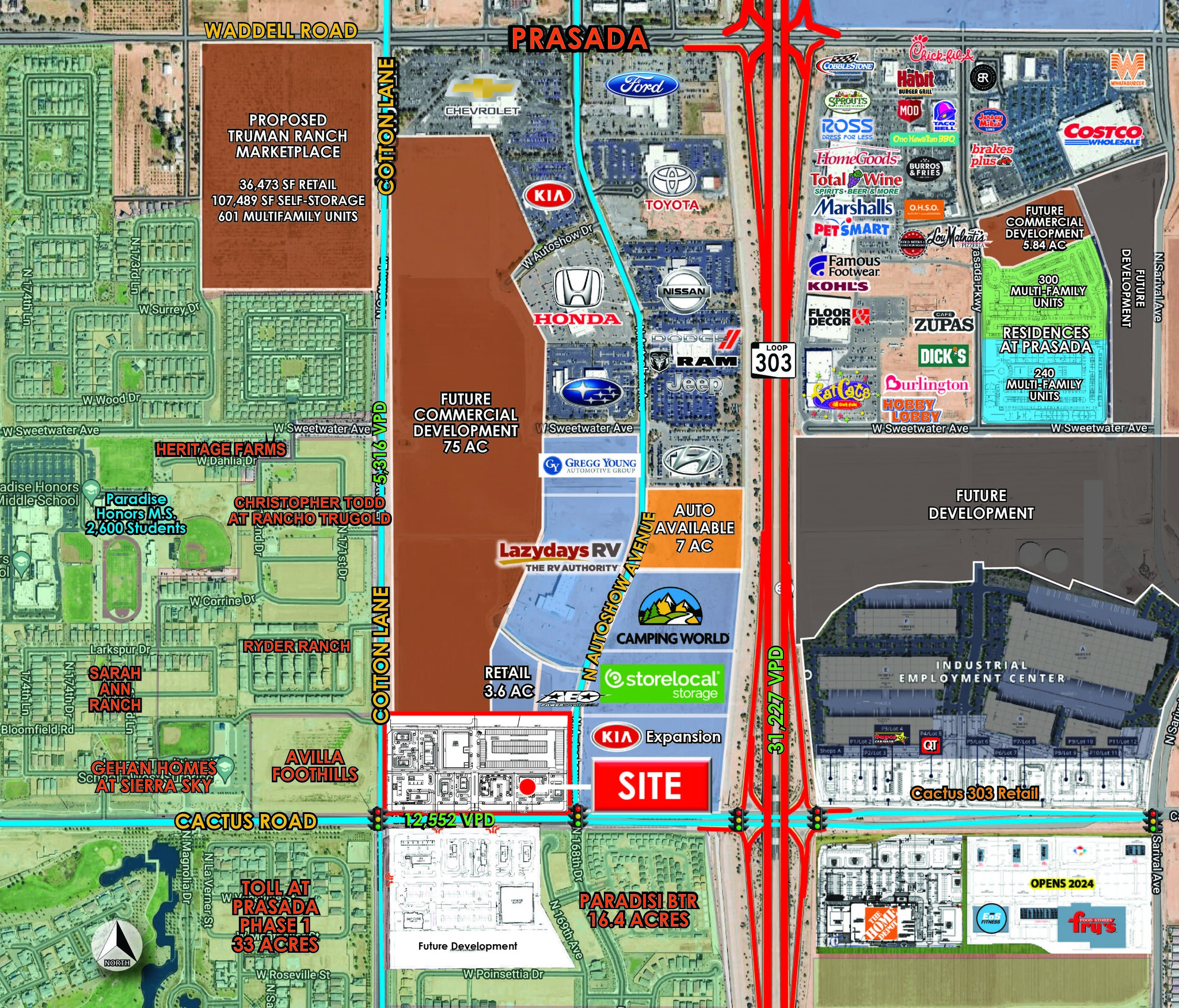 Cotton Ln & Cactus Rd, Surprise, AZ for lease Aerial- Image 1 of 1