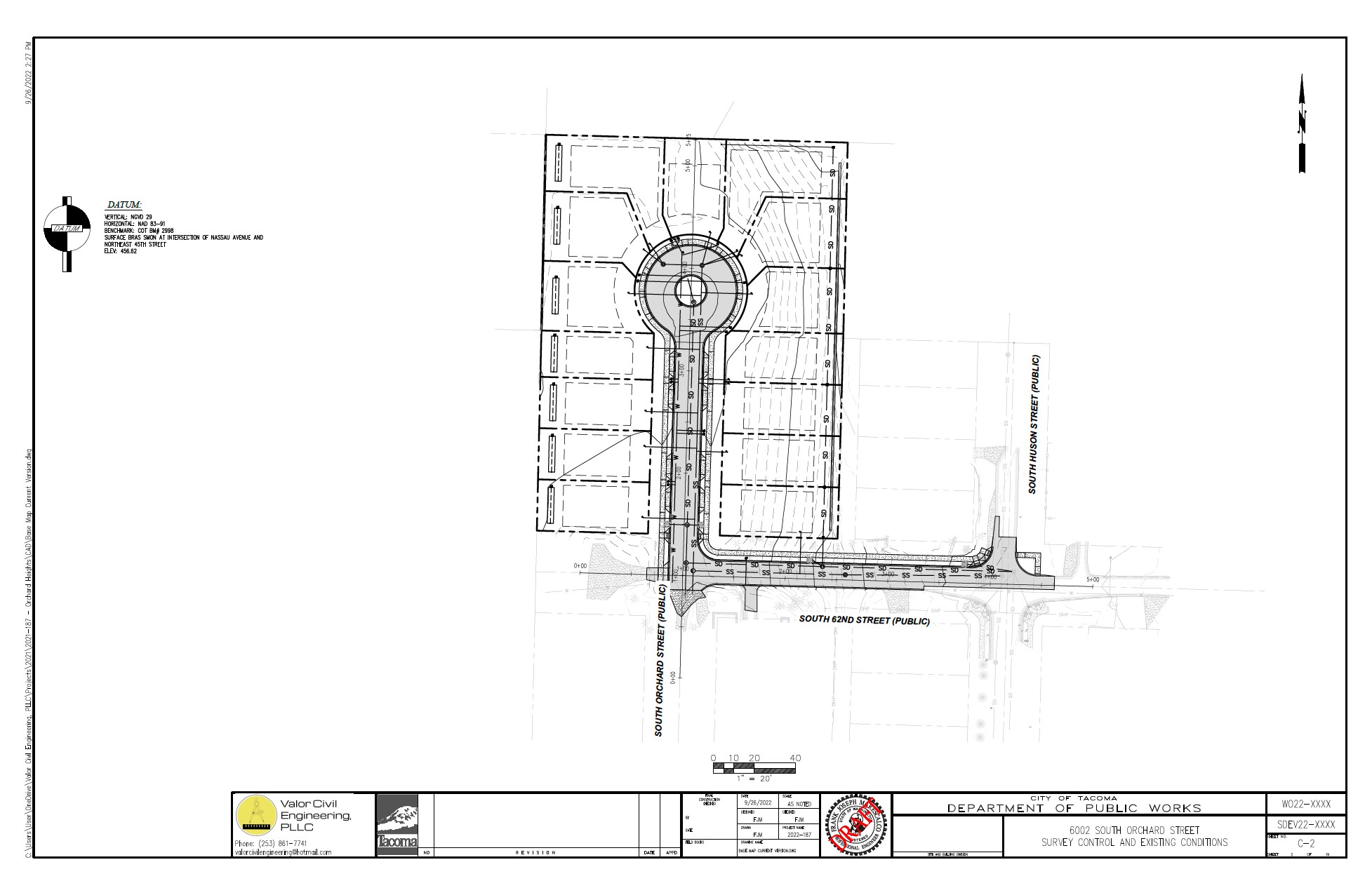 6026 Orchard St, Tacoma, WA à vendre Plan cadastral- Image 1 de 1