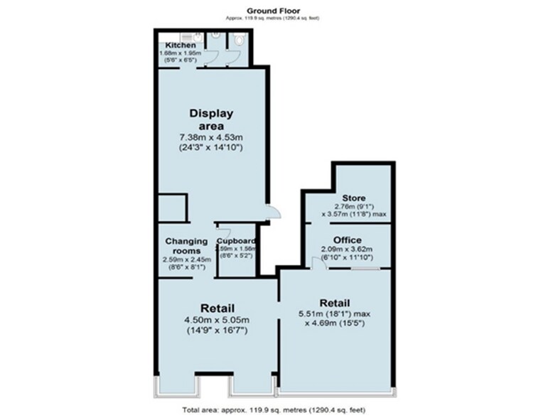 92-92A Long St, Atherstone à vendre - Plan d’étage - Image 3 de 3