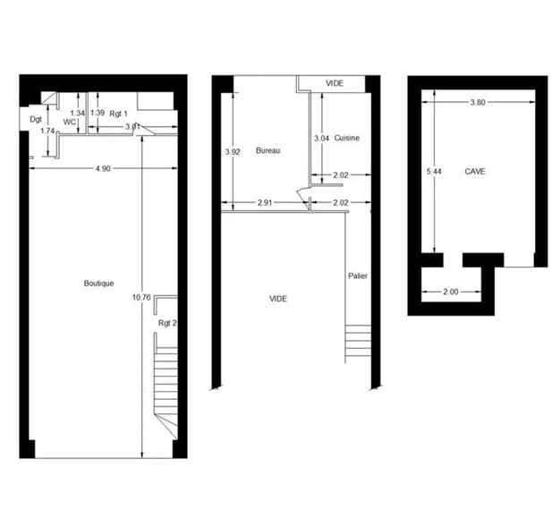 7 Rue Dupuytren, Paris à louer - Plan d’étage - Image 2 de 3