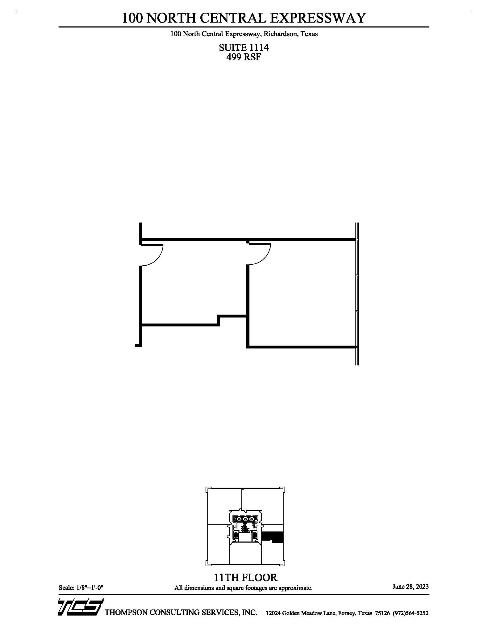 100 N Central Expy, Richardson, TX for lease Floor Plan- Image 1 of 2