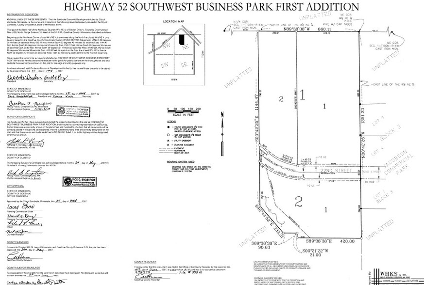 550 22nd St, Zumbrota, MN à vendre - Plan cadastral - Image 2 de 2