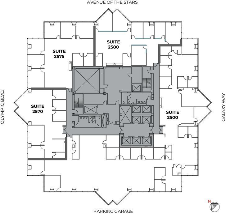 2121 Avenue of the Stars, Century City, CA à louer Plan d’étage- Image 1 de 1