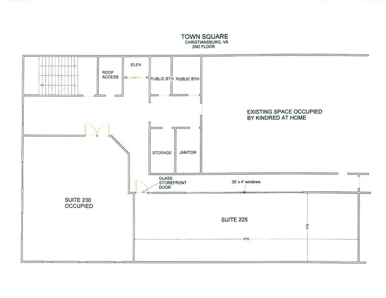13-17 W Main St, Christiansburg, VA for lease - Typical Floor Plan - Image 3 of 3