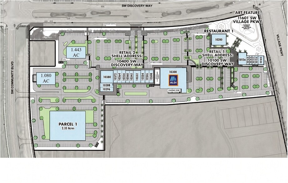 11325 SW Discovery Way, Port Saint Lucie, FL for lease - Site Plan - Image 2 of 2