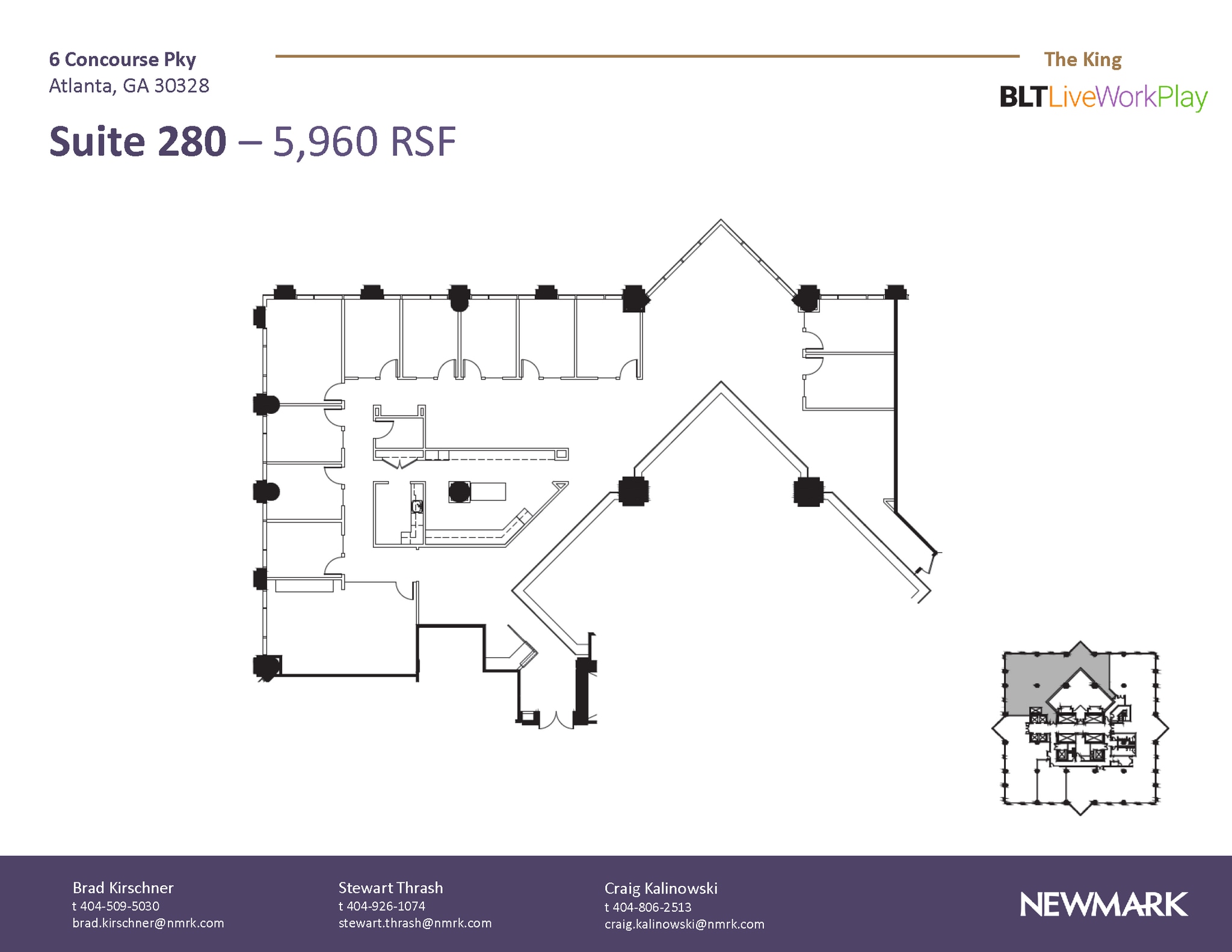 6 Concourse Pky NE, Atlanta, GA à louer Plan d’étage- Image 1 de 1