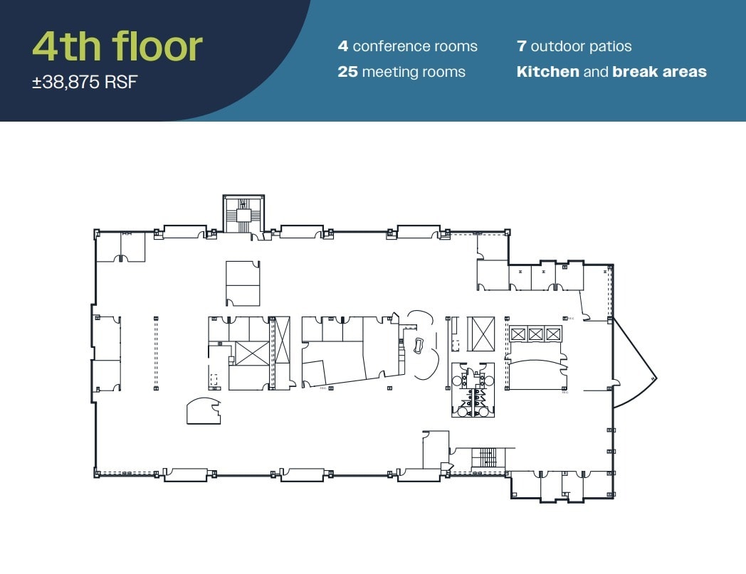 2000 Seaport Blvd, Redwood City, CA à louer Plan d’étage- Image 1 de 1