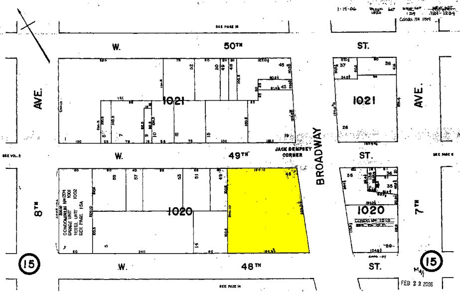 1601-1605 Broadway, New York, NY à louer - Plan cadastral - Image 2 de 5