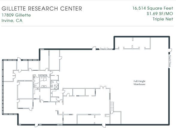 17809 Gillette Ave, Irvine, CA for lease Floor Plan- Image 1 of 1