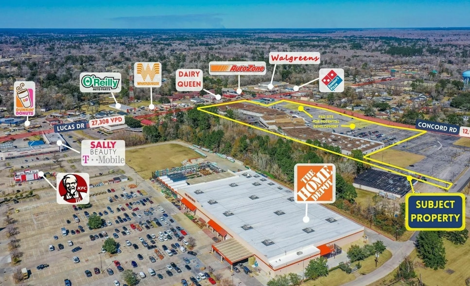 4685-4875 Concord Rd, Beaumont, TX à louer - Photo du bâtiment - Image 2 de 4