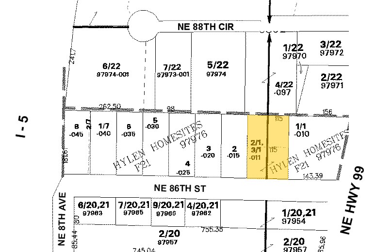 1016 NE 86th St, Vancouver, WA à vendre - Plan cadastral - Image 1 de 1