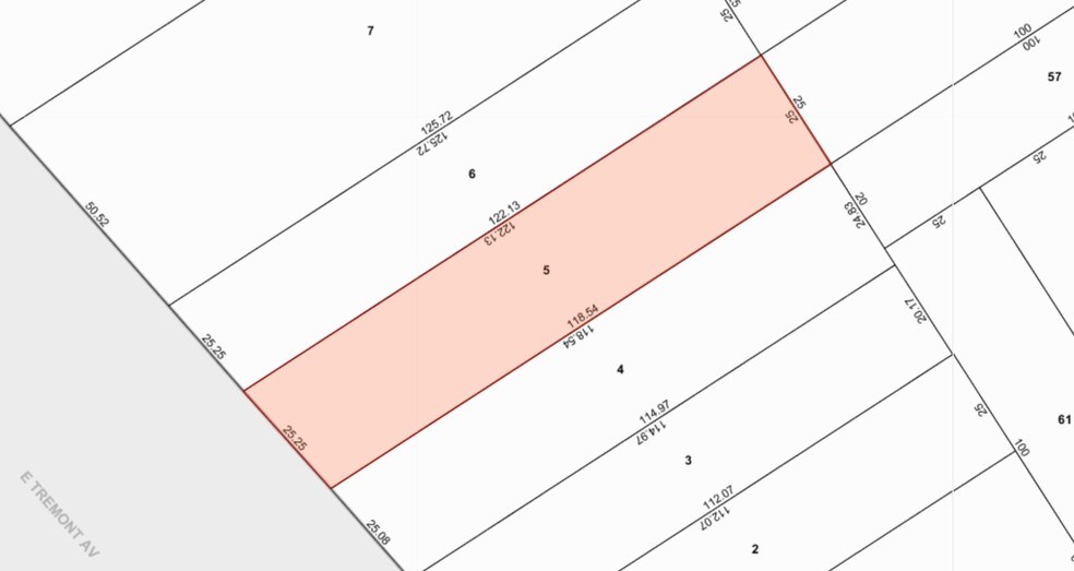 3717 E Tremont Ave, Bronx, NY à louer - Plan cadastral - Image 3 de 4