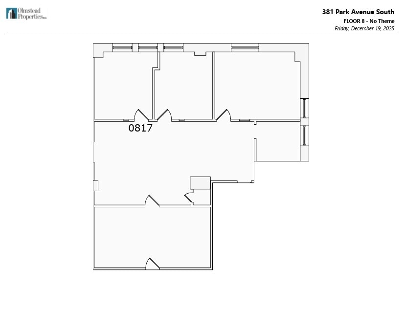 381 Park Ave S, New York, NY à louer Plan d’étage- Image 1 de 1