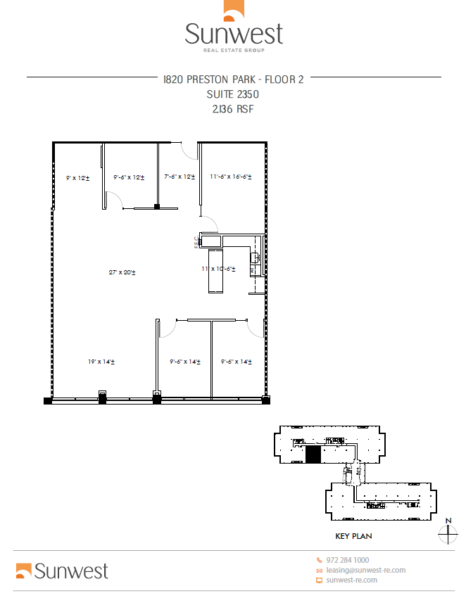 1800 Preston Park Blvd, Plano, TX à louer Plan d  tage- Image 1 de 2