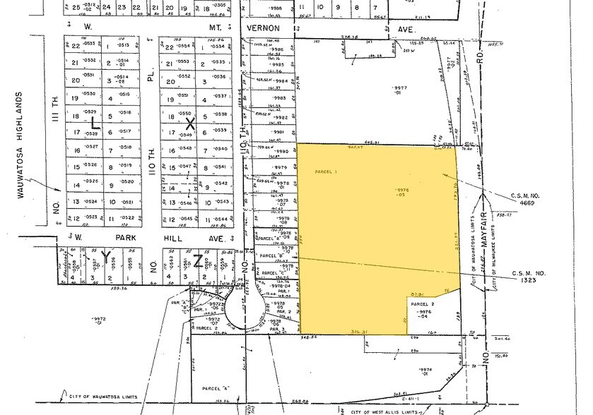 201 N Mayfair Rd, Wauwatosa, WI for lease - Plat Map - Image 2 of 2