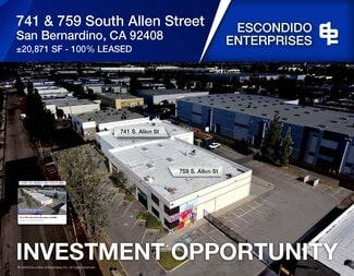 More details for 741 & 759 S. Allen St – Industrial for Sale, San Bernardino, CA