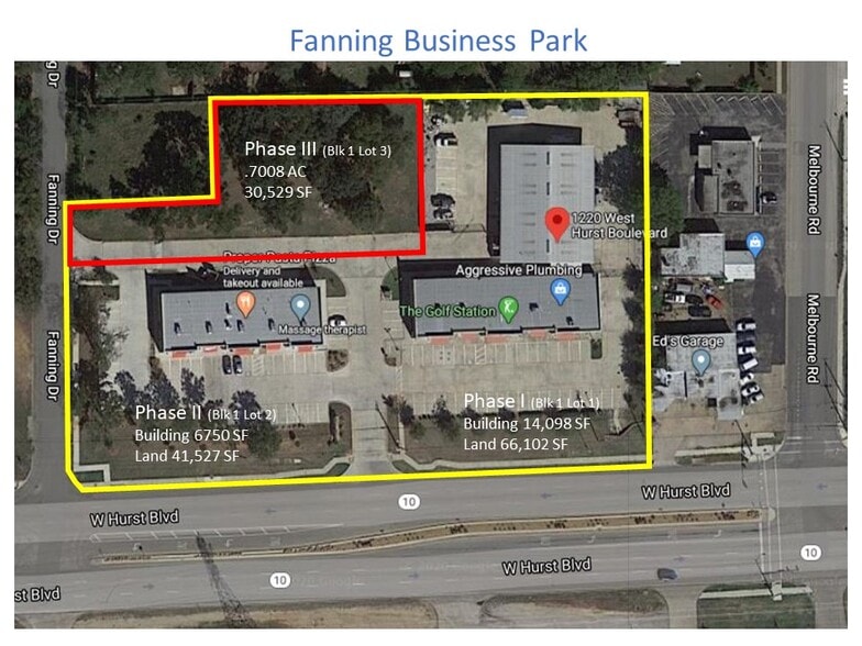 100 Fanning Dr, Hurst, TX for lease - Aerial - Image 1 of 3