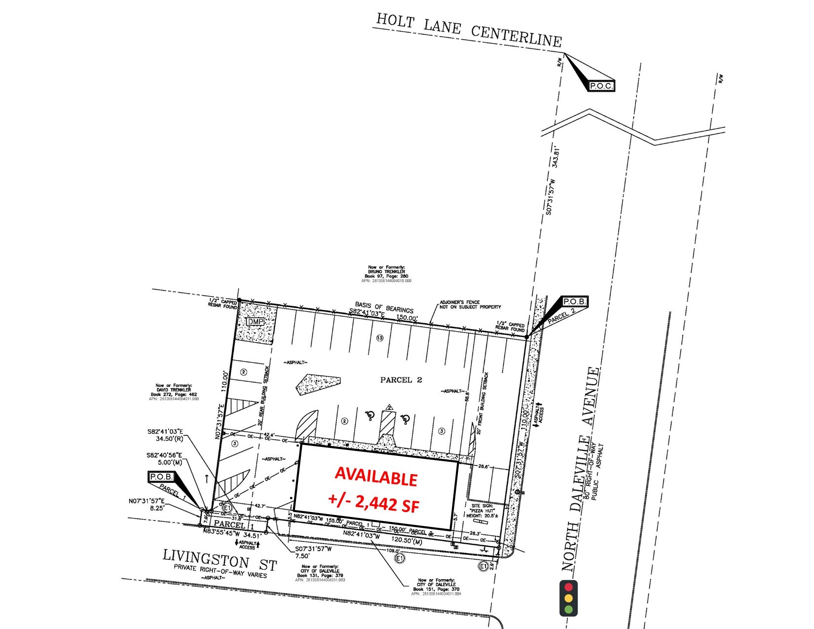 609 N Daleville Ave, Daleville, AL à louer Plan de site- Image 1 de 1