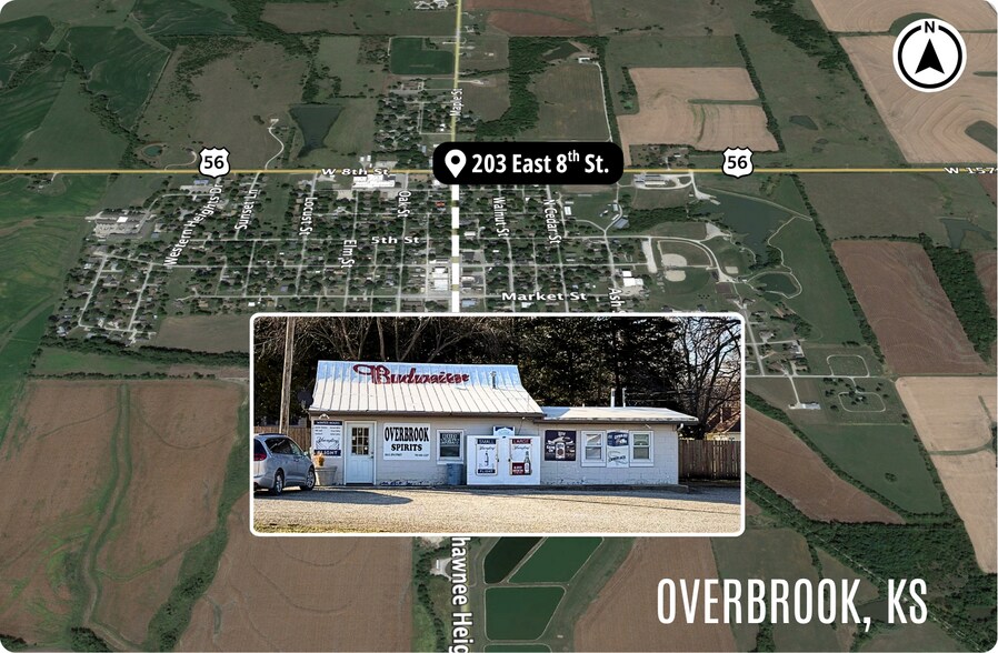 203 E 8th St, Overbrook, KS à vendre - Aérien - Image 2 de 13