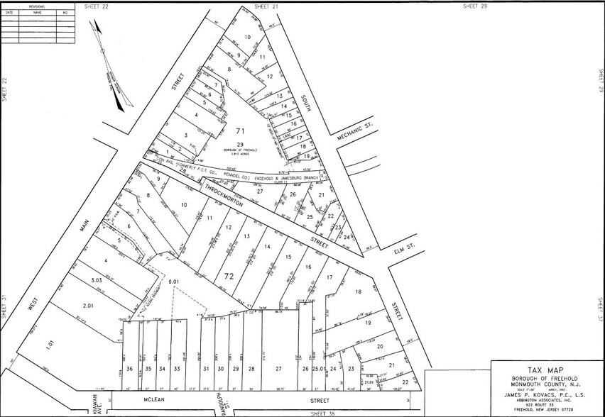 36 W Main St, Freehold, NJ à louer - Plan cadastral - Image 2 de 28
