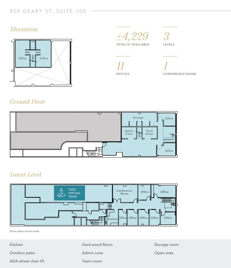 456-466 Geary St, San Francisco, CA for lease Floor Plan- Image 1 of 1