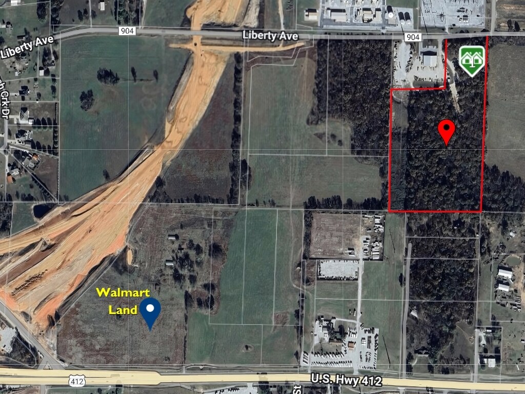 TBD Liberty Ave, Springdale, AR for sale Aerial- Image 1 of 8