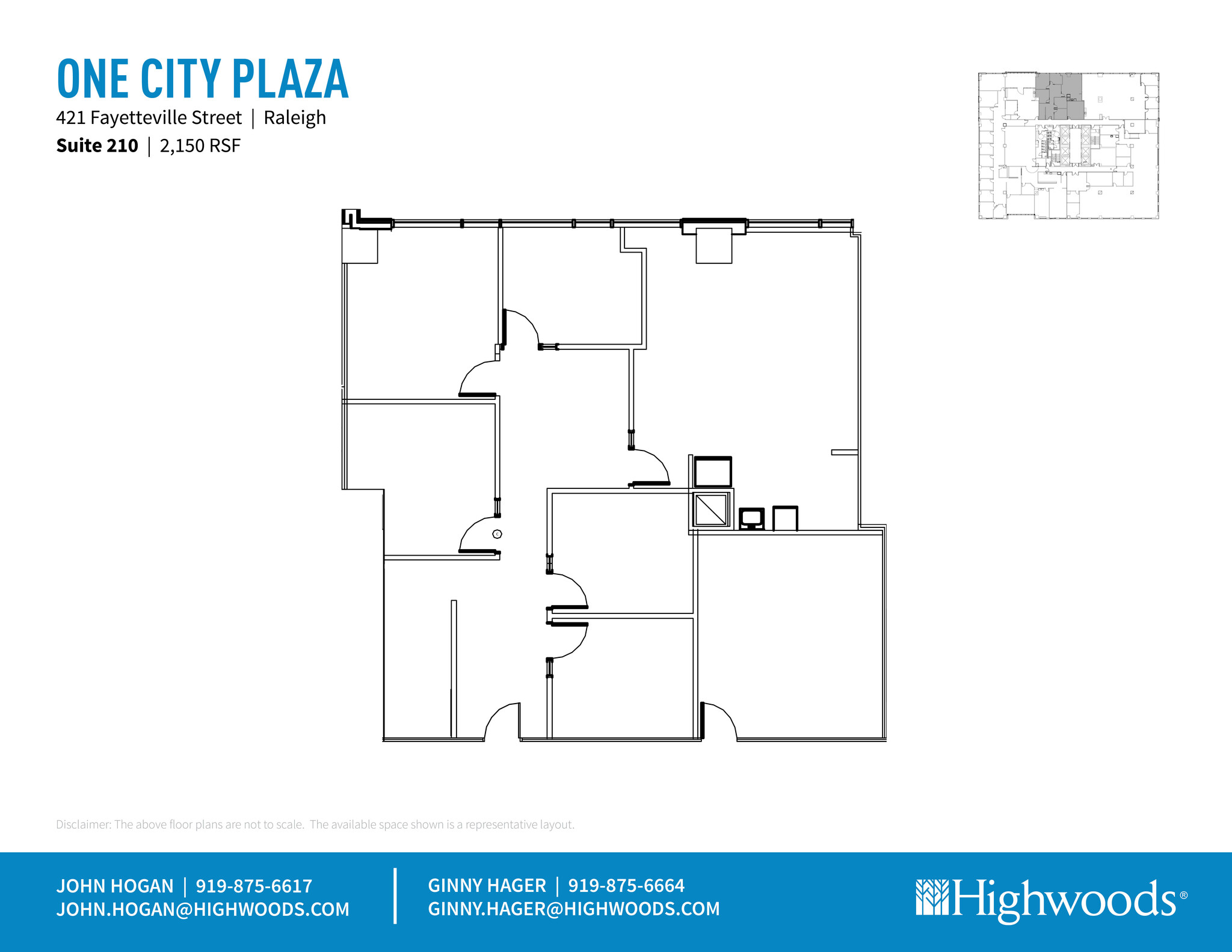 421 Fayetteville St, Raleigh, NC à louer Plan d  tage- Image 1 de 1