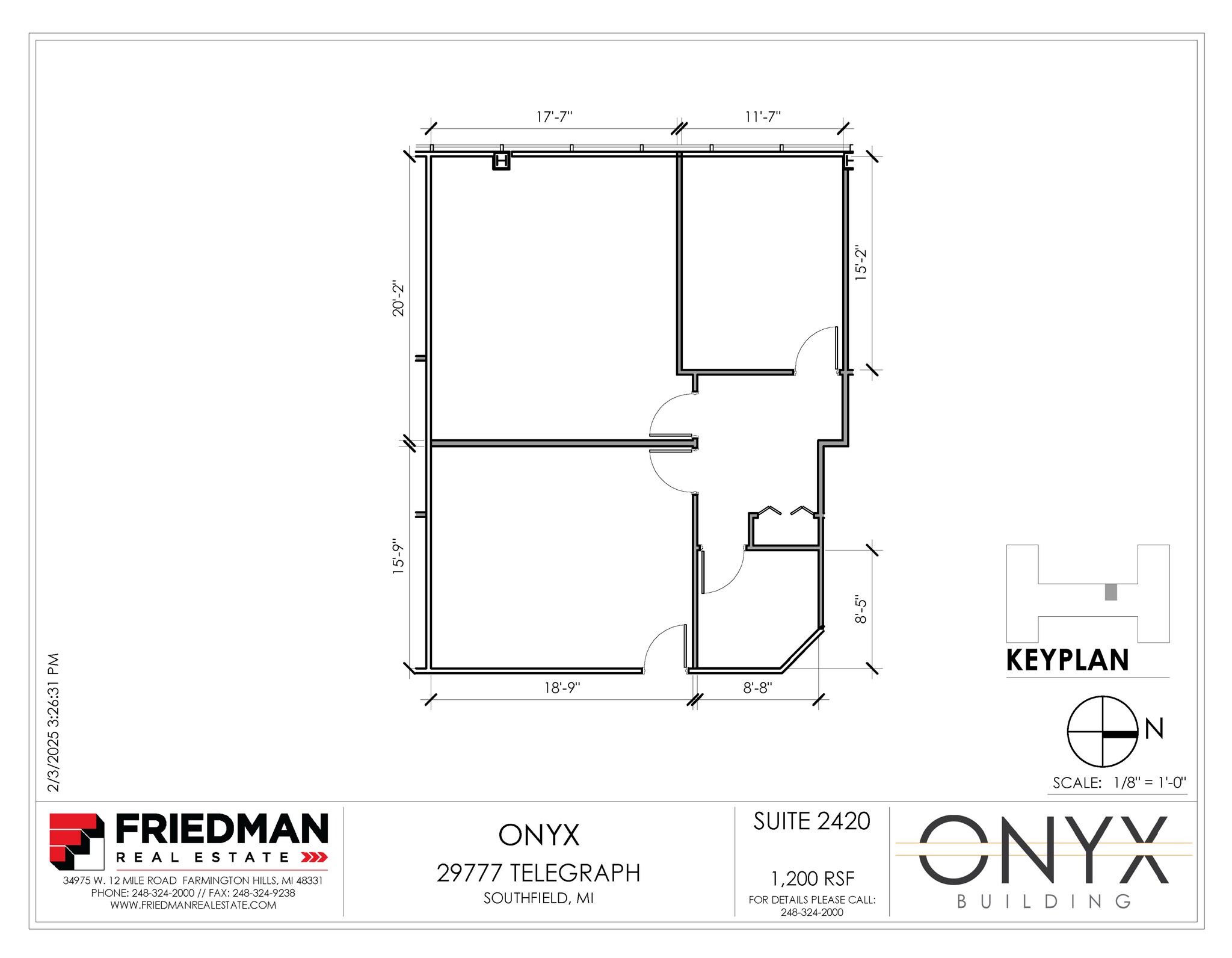 29777 Telegraph Rd, Southfield, MI for lease Floor Plan- Image 1 of 2