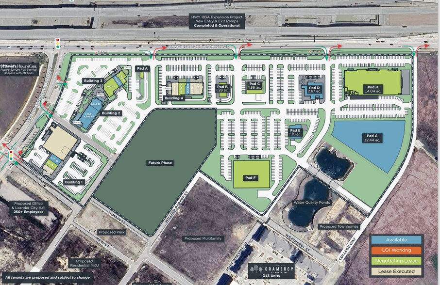 1152 Main St, Leander, TX à louer - Plan de site - Image 1 de 1