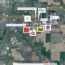 1836 E 2nd St, Defiance, OH - Aerial  map view