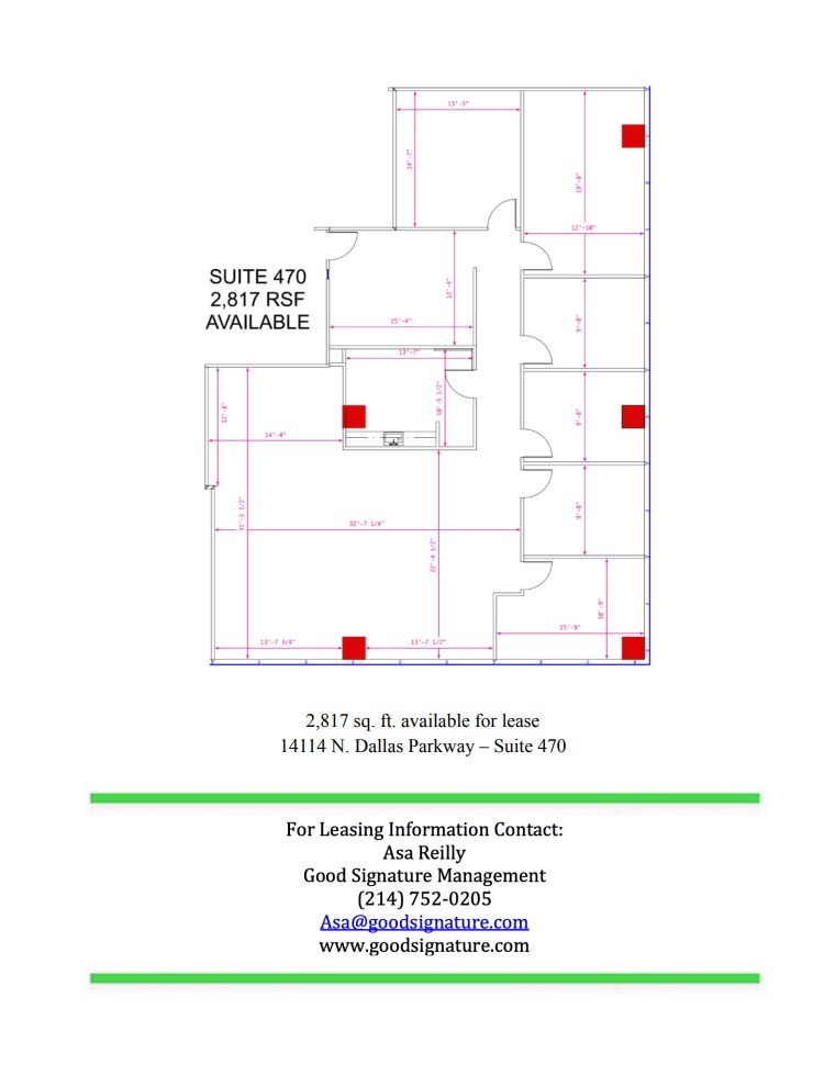 14110 N Dallas Pky, Dallas, TX à louer Plan d’étage- Image 1 de 1