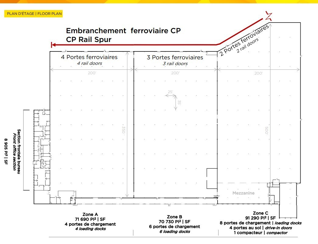 1600 50e Av, Montréal, QC for lease Floor Plan- Image 1 of 1