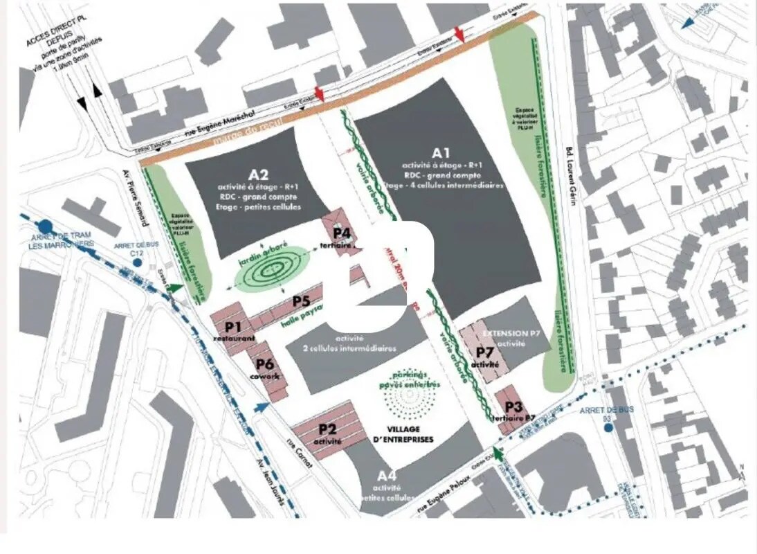 7 Rue Eugène Peloux, Vénissieux for lease Site Plan- Image 1 of 6