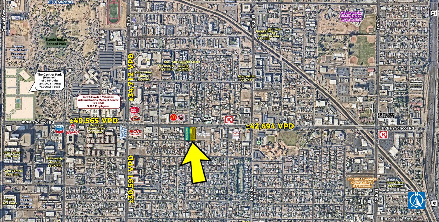 1003 E Indian School Rd, Phoenix, AZ à louer Photo du bâtiment- Image 1 de 4