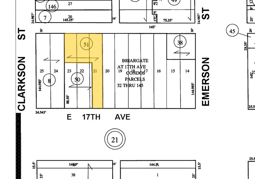 815 E 17th Ave, Denver, CO for lease - Plat Map - Image 3 of 9
