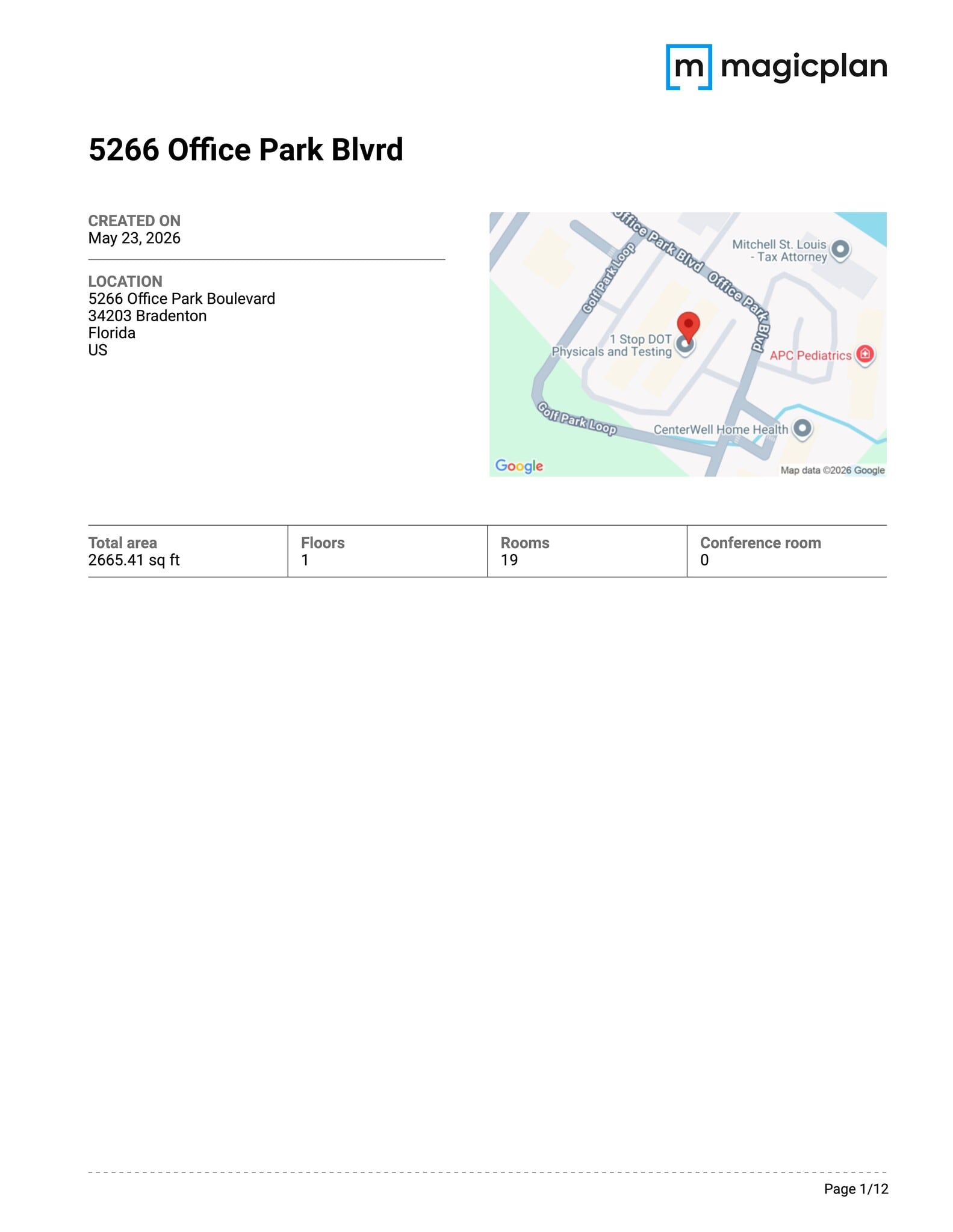 5266 Office Park Blvd, Bradenton, FL for lease Site Plan- Image 1 of 1