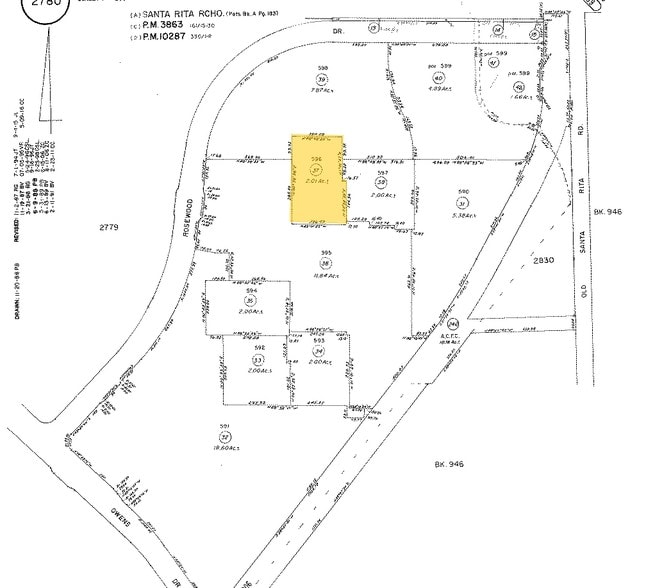 4410 Rosewood Dr, Pleasanton, CA for lease - Plat Map - Image 2 of 19