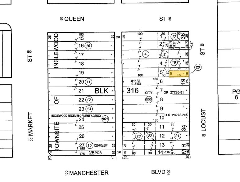 109 S Locust St, Inglewood, CA à vendre - Plan cadastral - Image 3 de 3