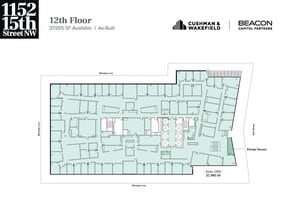 1152 15th St NW, Washington, DC à louer Plan d’étage- Image 1 de 1